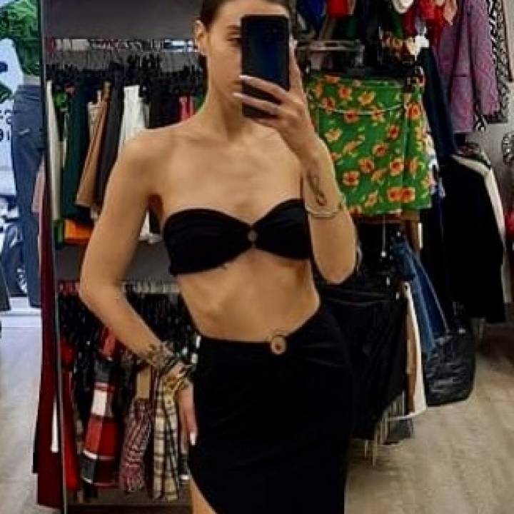 Top στραπλες με κρίκο 